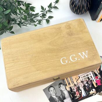Personalised Initials Wooden Keepsake Box, 3 of 12