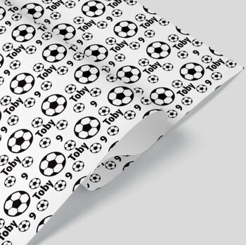 Personalised Football Birthday Wrapping Paper, 3 of 3