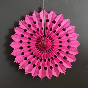 Pink Paper Fan Hanging Decoration, 6 of 8