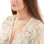 Gemma Xo Crystal Cross Choker Necklace In Silver, thumbnail 4 of 7