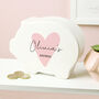 Personalised Pink Heart Ceramic Piggy Bank, thumbnail 1 of 5