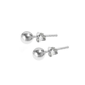 Sterling Silver Ball Stud Earrings, 2 of 8