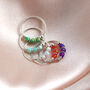 Sterling Silver Triple Opal Helix Nose Ring, thumbnail 3 of 5