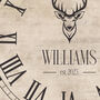 Vintage Inspired Stag Personalised Kitchen Clock, thumbnail 5 of 5