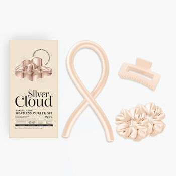 Silver Cloud Caramel Satin Heatless Curler Set, 2 of 6