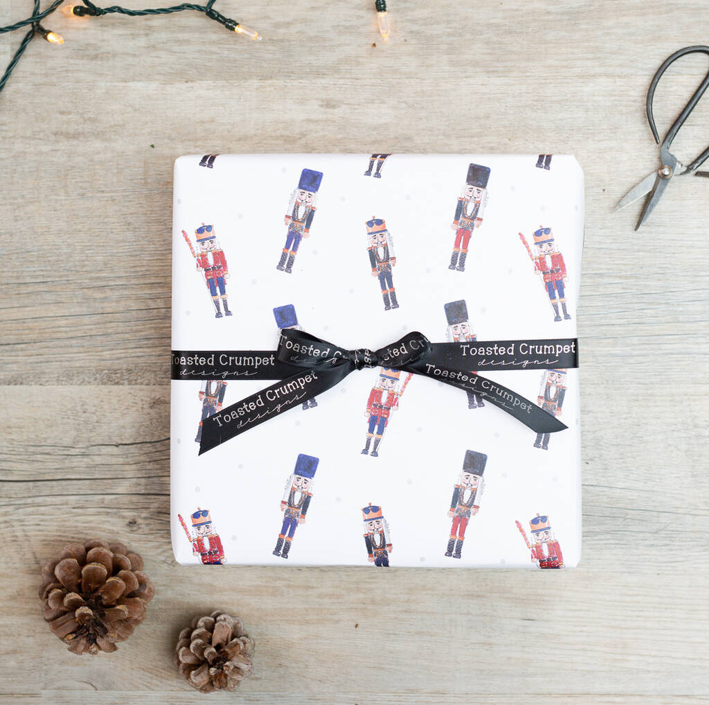 Luxury Nutcracker Gift Wrap Set By Toasted Crumpet Designs
