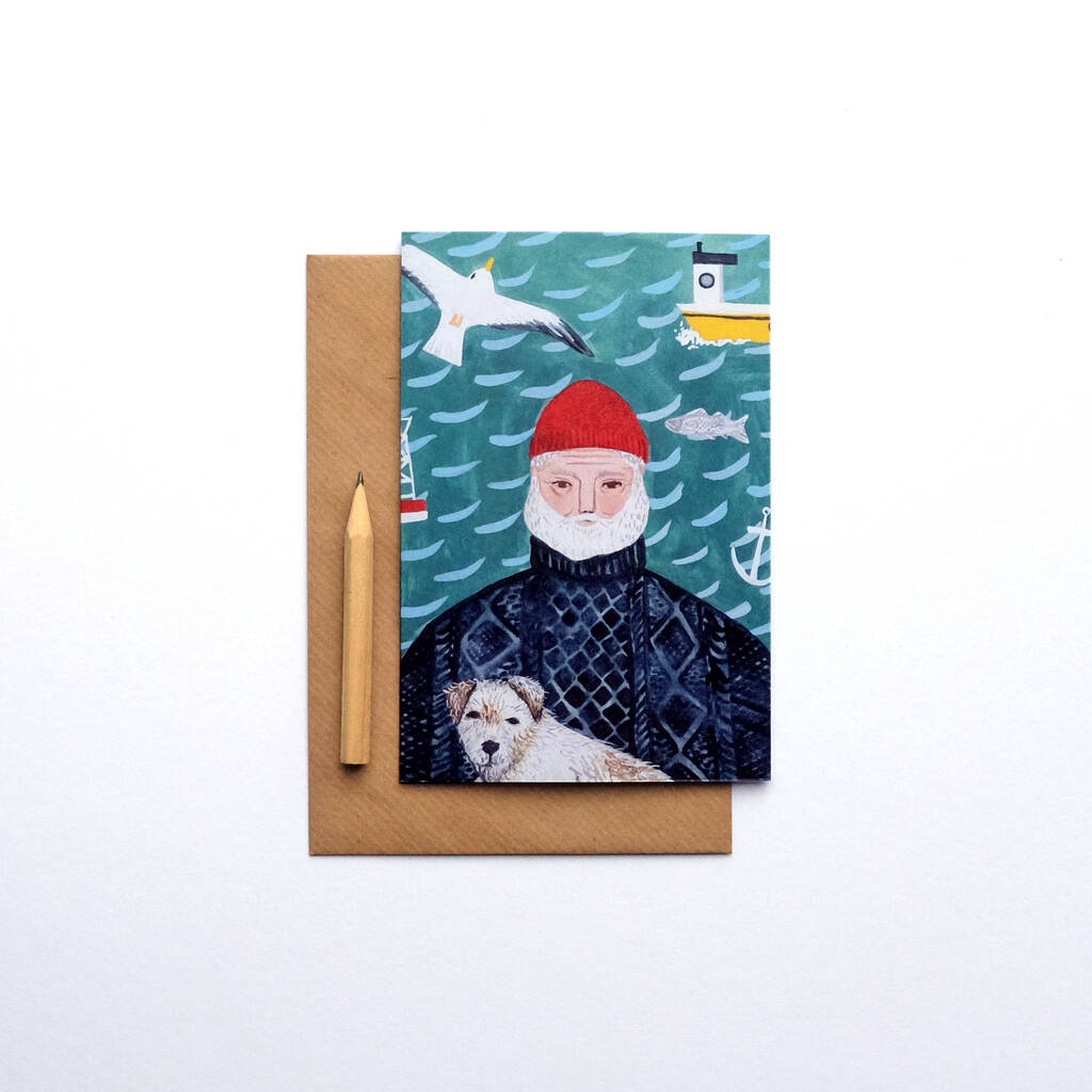 Illustrated Sea Dog Card, 1 of 2