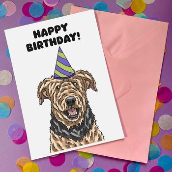 Personalised Mothers Day Card For Airedale Terrier Mum, 11 of 11