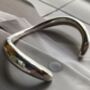 Silver Plated Polished Curved Cuff Bangle, thumbnail 2 of 7