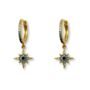 Cohan Star Sterling Silver Hoop Earrings, thumbnail 2 of 8