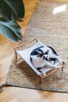 Solid Copper Cat And Dog Hammock, Minimalist Copper Pet Lounger, 3 of 5