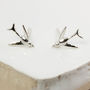 Tiny Swallow Earrings Gold Vermeil/Silver, thumbnail 5 of 8