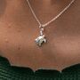 Turtle Charm Necklace, Sterling Silver Or Gold Plated, thumbnail 1 of 9