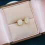 Sterling Silver Cz Crystal Encrusted Disk Stud Earrings, thumbnail 4 of 12