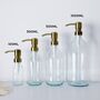 Glass Bottle With Stamped Label And Choice Of Metal Pump Colour, thumbnail 4 of 4