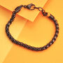 Customisable Unisex Black Box Link Bracelet, thumbnail 3 of 10