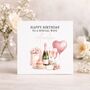 Special Wife Champagne Roses Luxury Birthday Card, thumbnail 1 of 4