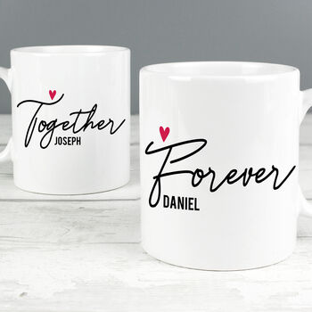 Personalised Together Forever Mug Set, 4 of 5