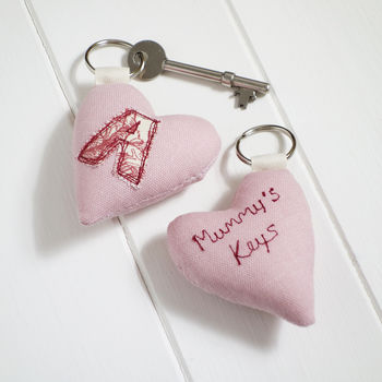 Personalised Initial Heart Keyring Gift, 12 of 12