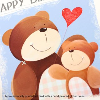 Personalised Daddy Bear 40th Birthday Card, 4 of 5