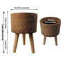 Woven Effect Composite Planter With Stand Large, thumbnail 6 of 8