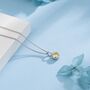 Sterling Silver Citrine Yellow Cz Bubble Pendant Necklace, thumbnail 6 of 12