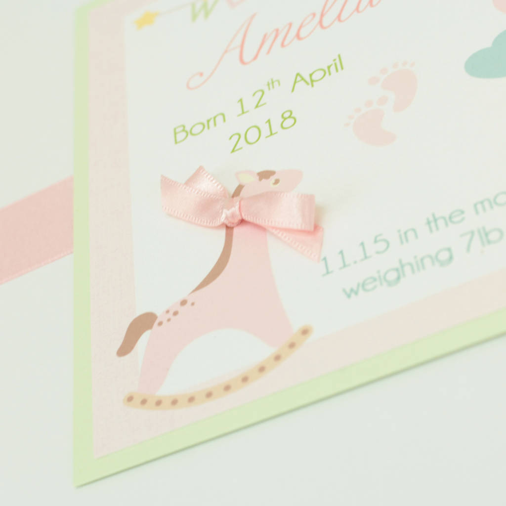 new baby personalised rocking horse keepsake box by dreams to reality