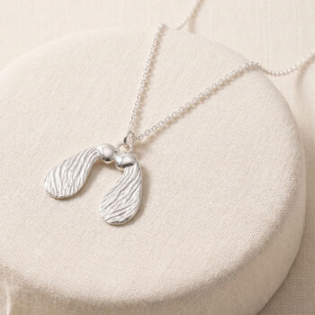 Sycamore Seed Solid Silver Necklace, 5 of 6