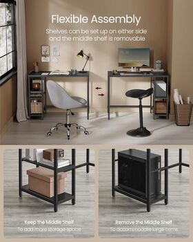 Computer Desk With Shelves Left Or Right Steel Frame, 4 of 9