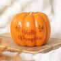 Hello Pumpkin Shaped Candle, thumbnail 1 of 2