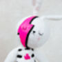 Ziggy The Handknit Neon Pink Bowie Bunny, thumbnail 6 of 10