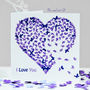 I Love You Purple Butterfly Heart Butterflies Card, thumbnail 1 of 12