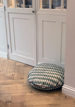 Olive Diamond Piped Dog Bed, 4 of 7