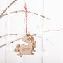 Wooden Unicorn Hanging Christmas Bauble, thumbnail 1 of 2