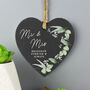 Personalised Mr And Mrs Botanical Wedding Slate, thumbnail 4 of 4