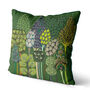 Serene Forest Greens, Mid Century Retro Style Cushion, thumbnail 3 of 8