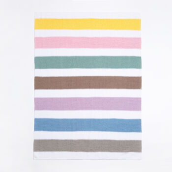 Summer Rainbow Blanket Beginners Knitting Kit, 4 of 8