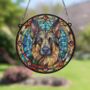 German Shepherd Stained Glass Effect Suncatcher, thumbnail 3 of 6