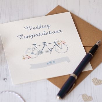 Personalised Tandem Wedding Card By arbee | notonthehighstreet.com