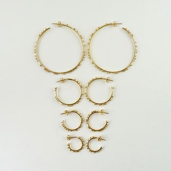 Medium Granulation Gypsy Earrings, 4 of 4
