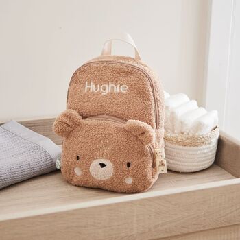 Personalised Fluffy Bear Character Mini Backpack, 6 of 6