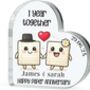 Personalised Acrylic Heart Plaque Anniversary Gift For Couples, thumbnail 1 of 11
