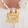 Gold Plated Pendant Mother Of Pearl Beaded Necklace, thumbnail 9 of 11