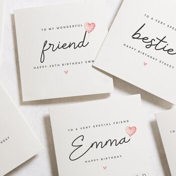 Best Friend Personalised Birthday Card For Her, 2 of 8