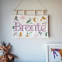 Punchneedle Floral Name Banner, thumbnail 1 of 5