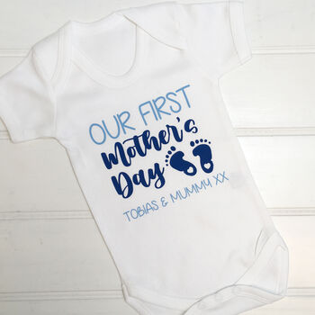 Personalised Our First Mother's Day Babygrow, 3 of 7