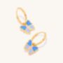 Meadow Blue Butterfly Enamel Huggie Hoop Earring, thumbnail 2 of 2