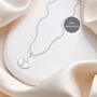 Personalised Cherish Disc Necklace Sterling Silver | Baptism | 1st Birthday | Engraved Jewellery, thumbnail 1 of 6