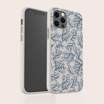Blue Coral Biodegradable Phone Case, 4 of 8