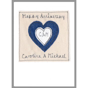 Personalised Cotton 2nd Wedding Anniversary Card, 3 of 12
